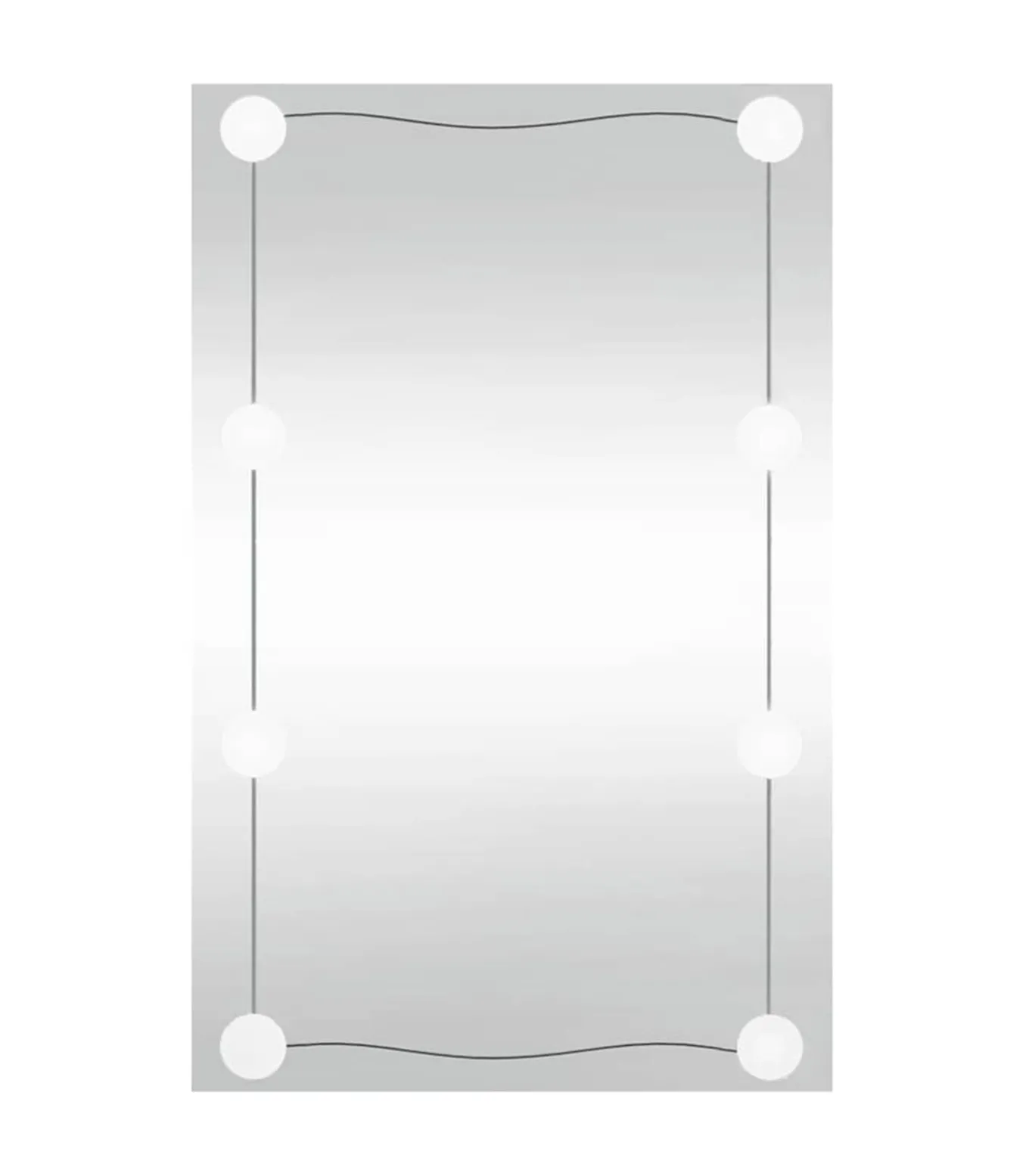 Wandspiegel met LED's rechthoekig 40x60 cm glas