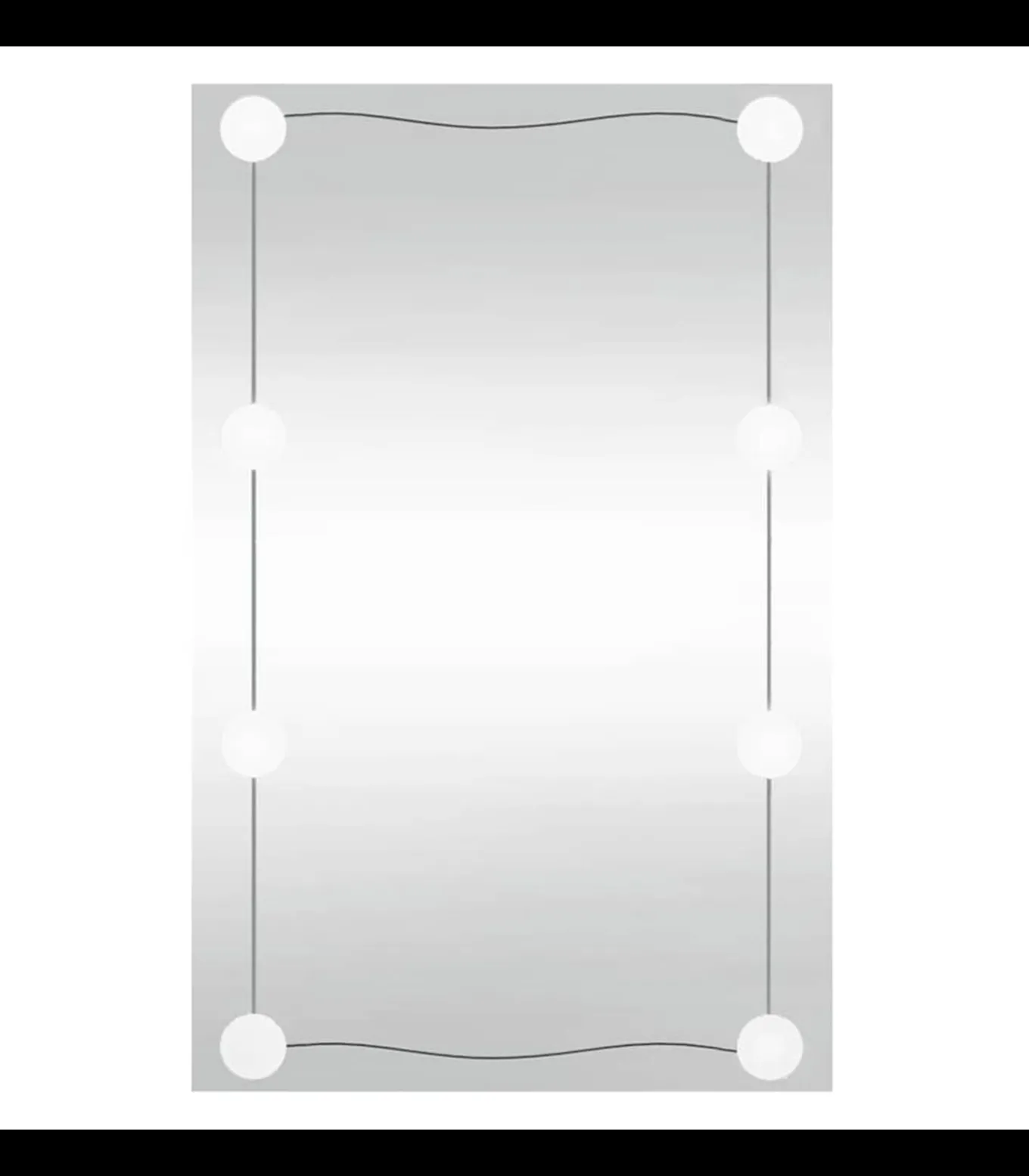 Wandspiegel met LED's rechthoekig 40x60 cm glas