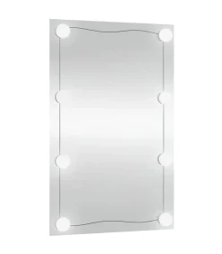 Wandspiegel met LED's rechthoekig 40x60 cm glas