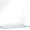 Wandspiegel met schap 40x40 cm gehard glas