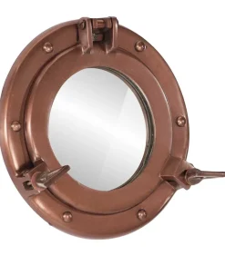 Wandspiegel patrijspoort Ø23 cmaluminium en glas