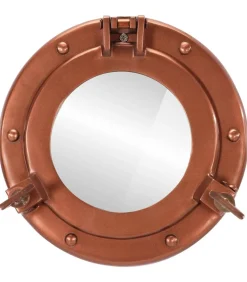 Wandspiegel patrijspoort Ø23 cmaluminium en glas