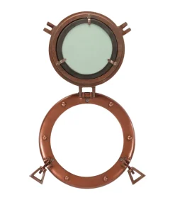 Wandspiegel patrijspoort Ø23 cmaluminium en glas