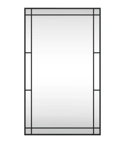 Wandspiegel rechthoekig 60x100 cm ijzer zwart