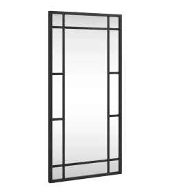 Wandspiegel rechthoekig 30x60 cm ijzer zwart
