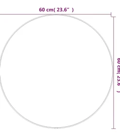 Wandspiegel rond Ø60 cm zwart