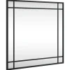 Wandspiegel vierkant 50x50 cm ijzer zwart