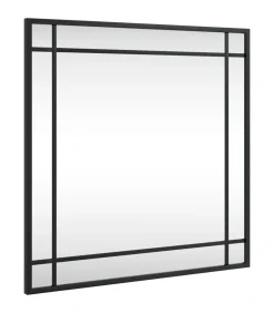 Wandspiegel vierkant 50x50 cm ijzer zwart