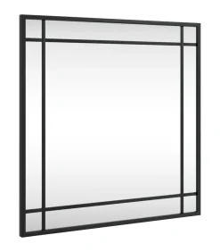 Wandspiegel vierkant 50x50 cm ijzer zwart