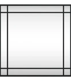 Wandspiegel vierkant 50x50 cm ijzer zwart