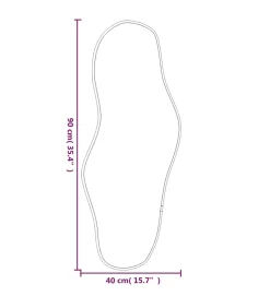 Wandspiegel 90x40 cm goudkleurig