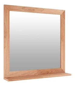 Wandspiegel 55x55 cm massief walnotenhout
