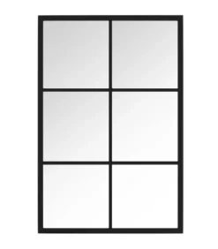 Wandspiegel 60x40 cm metaal zwart