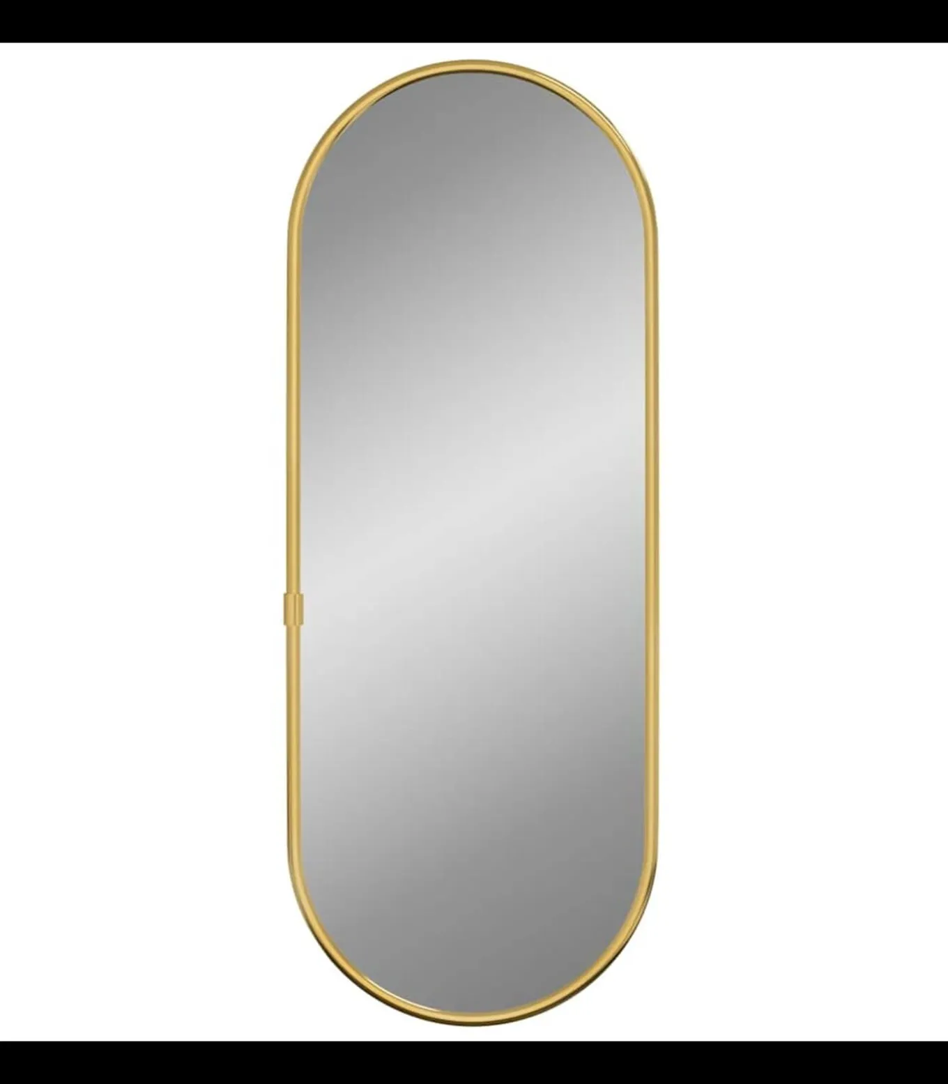 Wandspiegel 40x15 cm ovaal goudkleurig