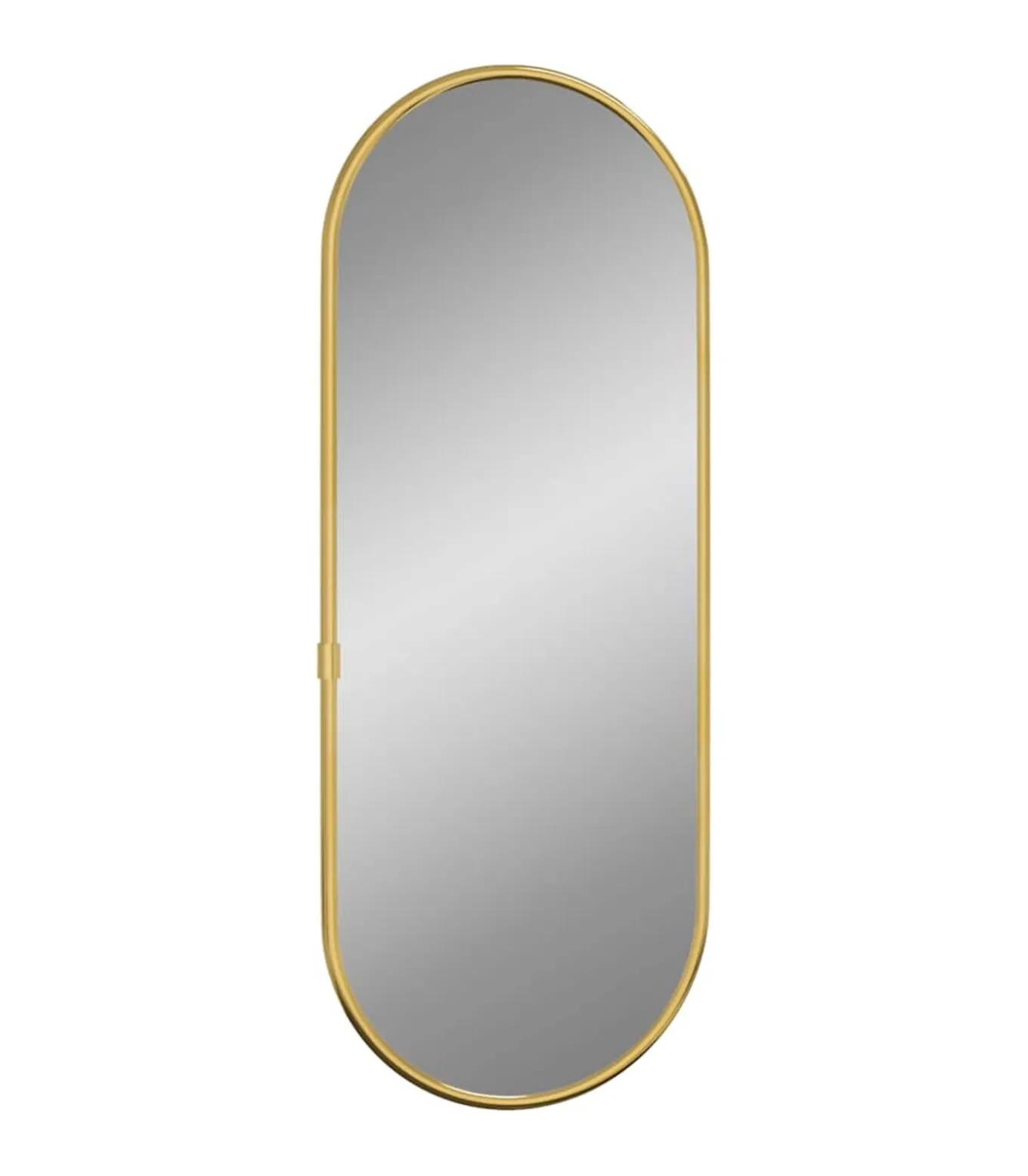 Wandspiegel 40x15 cm ovaal goudkleurig