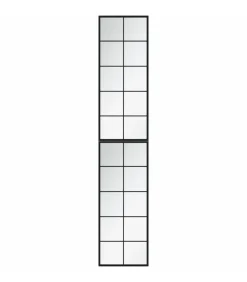 Wandspiegels 2 st 100x40 cm metaal zwart