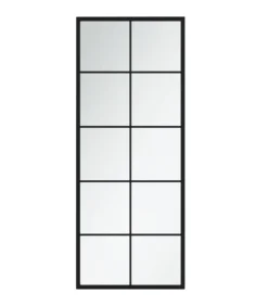 Wandspiegels 2 st 100x40 cm metaal zwart