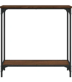 Wandtafel 75x30,5x75 cm bewerkt hout bruin eikenkleur