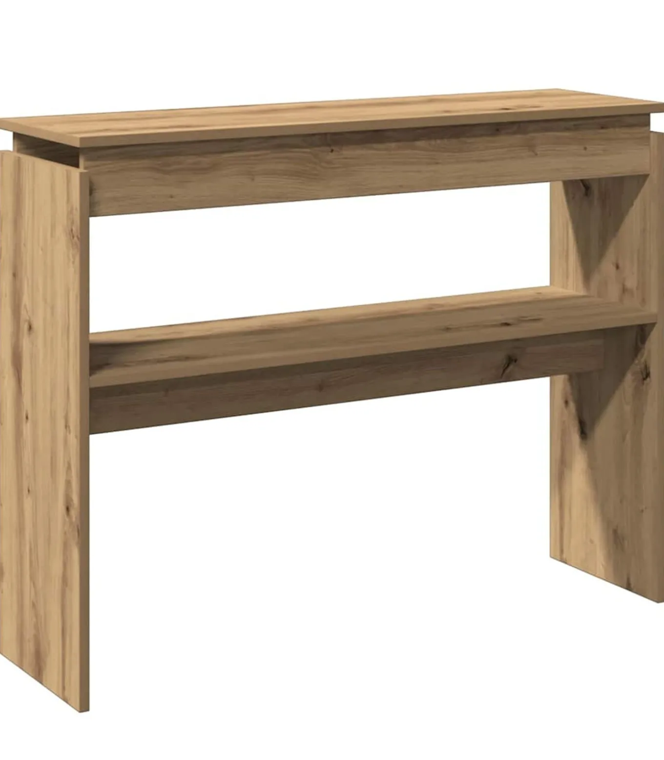 Wandtafel 102x30x80 cm bewerkt hout artisanaal eikenkleur