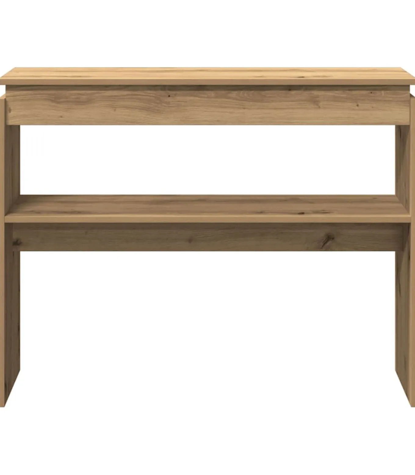 Wandtafel 102x30x80 cm bewerkt hout artisanaal eikenkleur