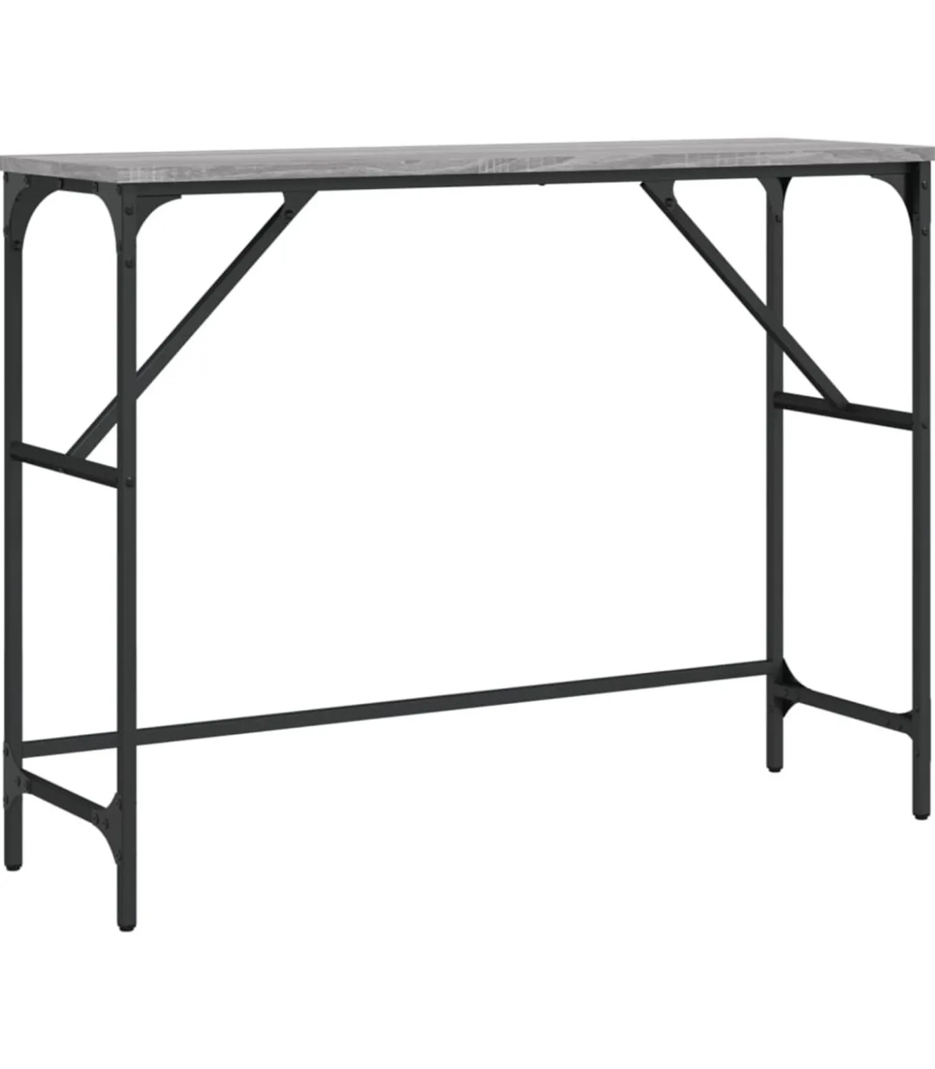 Wandtafel 100x32x75 cm bewerkt hout grijs sonoma eikenkleurig