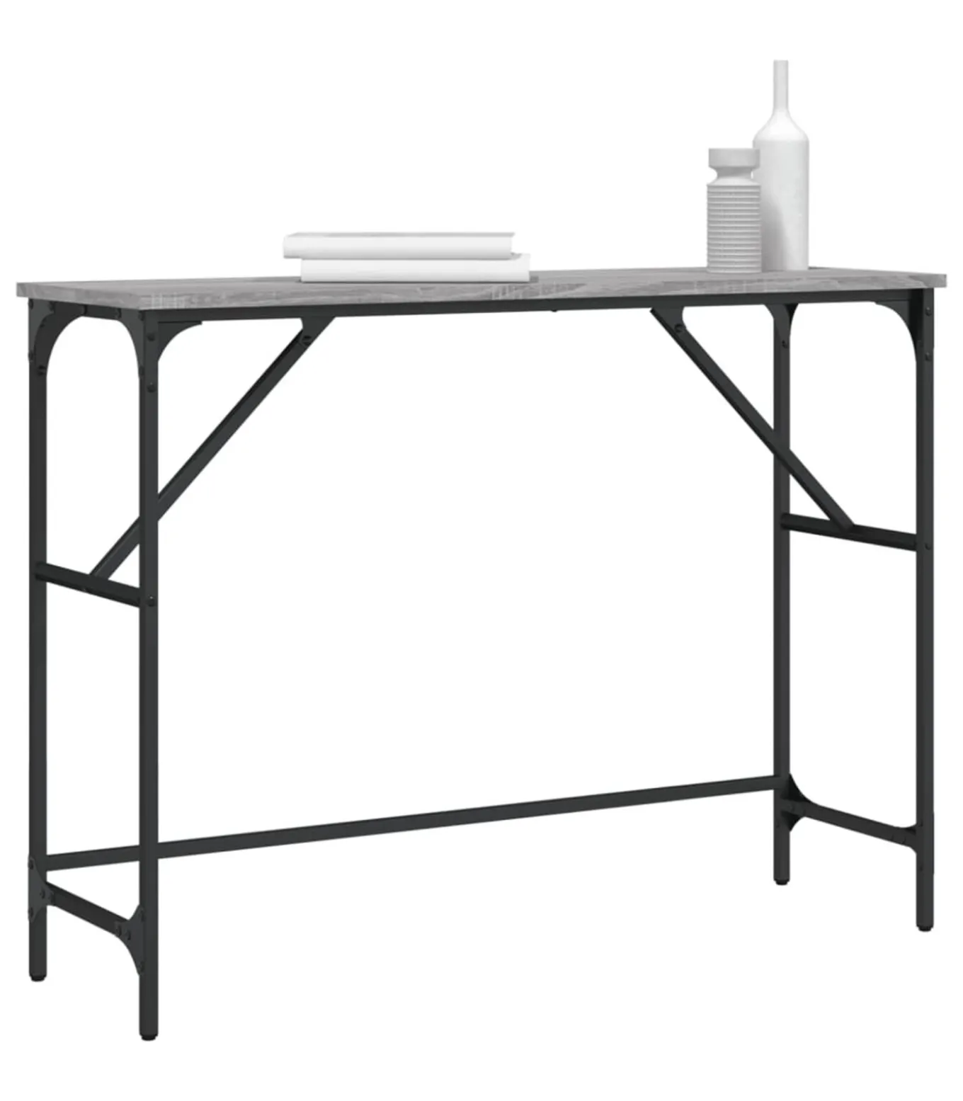 Wandtafel 100x32x75 cm bewerkt hout grijs sonoma eikenkleurig