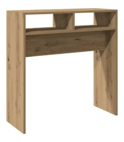 Wandtafel 78x30x80 cm bewerkt hout artisanaal eikenkleur