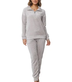 Warm velours huispak - Modern brown - Warm 2-delig pyjama pak fleece