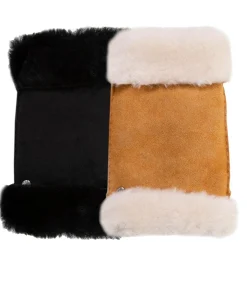 Warme leren dameswanten Caramel