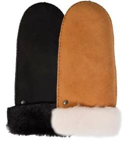 Warme leren dameswanten Caramel