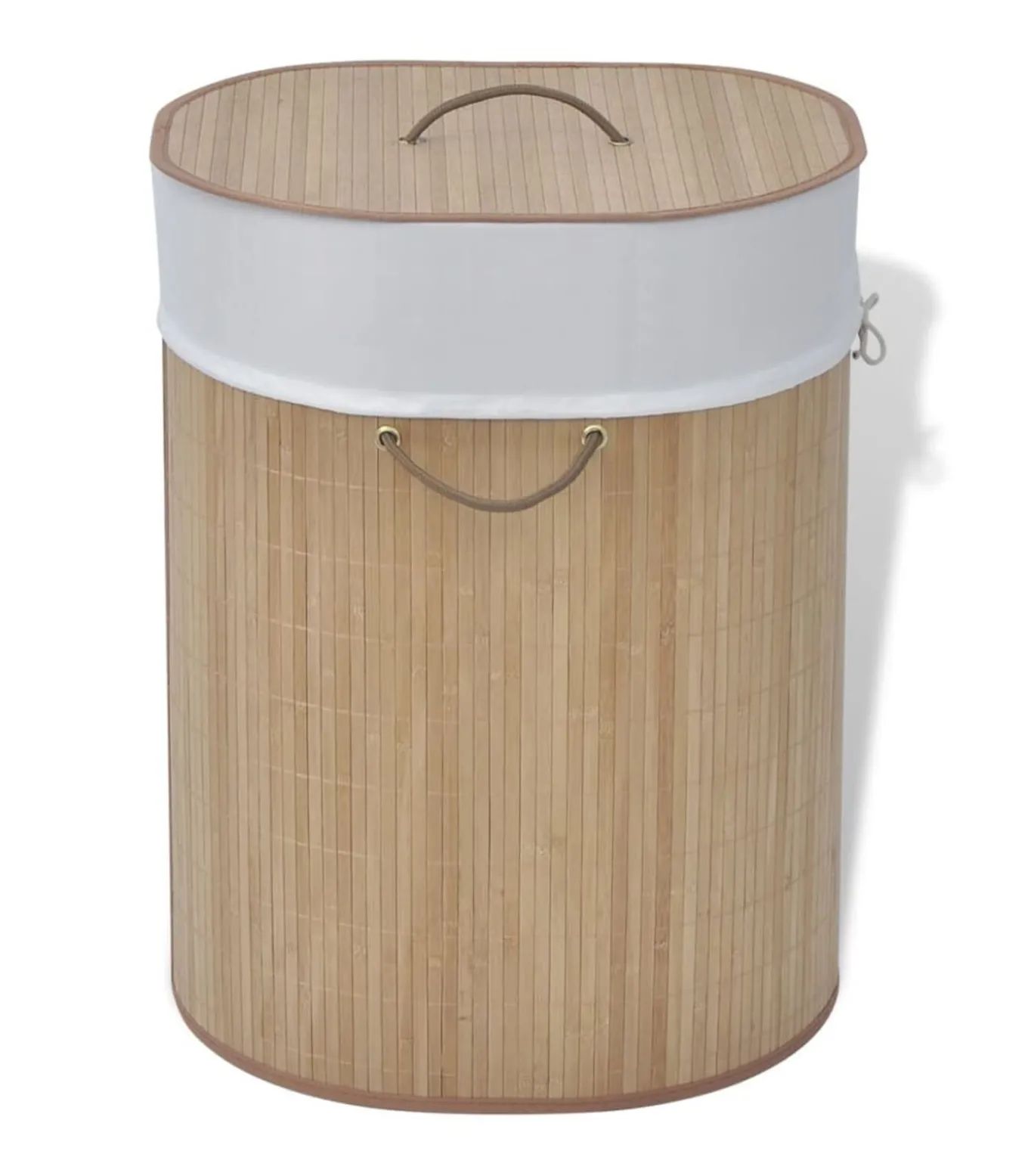 Wasmand ovaal bamboe natuurlijk