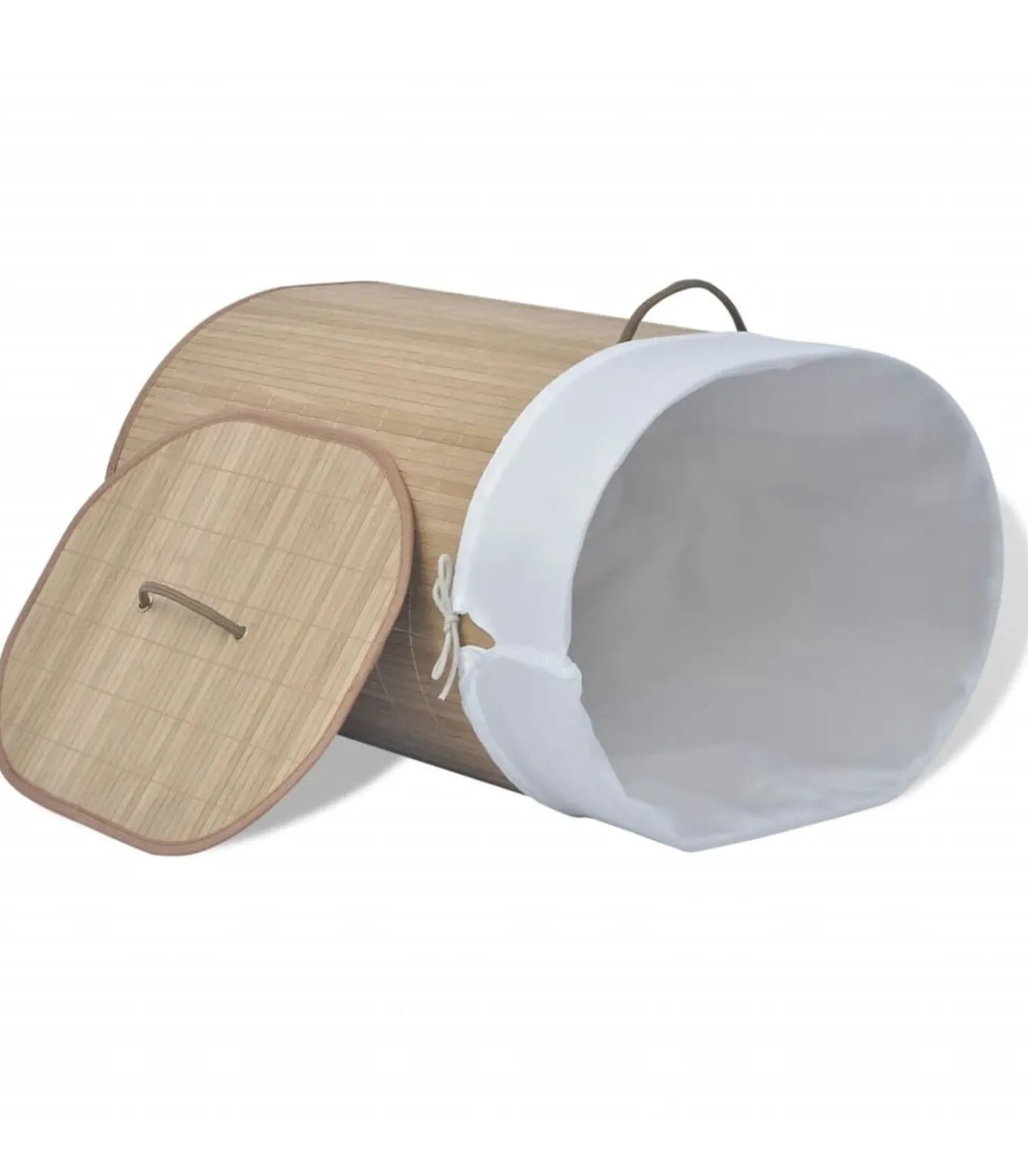 Wasmand ovaal bamboe natuurlijk