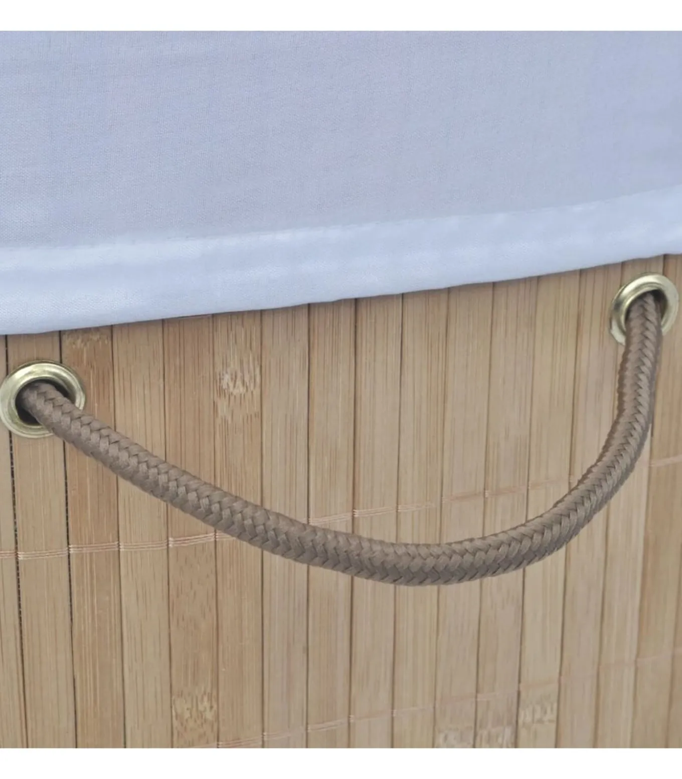 Wasmand ovaal bamboe natuurlijk