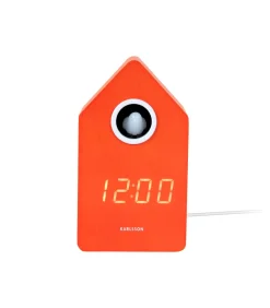 Wekker Cuckoo Led - Oranje - 9x9x15.8cm
