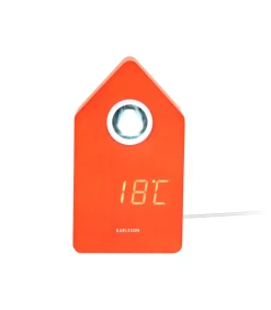 Wekker Cuckoo Led - Oranje - 9x9x15.8cm