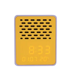 Wekker Funky Vibes - Matpaars - 9.5x6.5x11.5cm