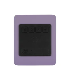 Wekker Funky Vibes - Matpaars - 9.5x6.5x11.5cm