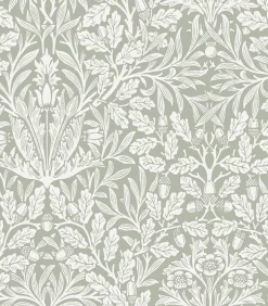 William Morris at Home Vliesbehang - Acorn Sage - 1000x52