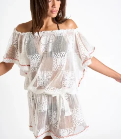 Witte kanten tuniekjurk CABANA SEAWAVES