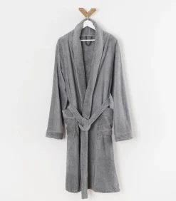 Witte katoenen badstof badjas met sjaalkraag xl