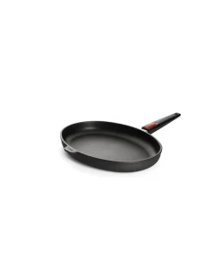 WOLL Nowo Titanium Vispan ovaal met afneembare greep - 380x284x50mm - Zwart