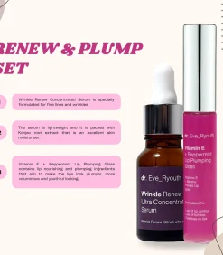 Wrinkle Renew Serum 15ml + Vitamine E Lip Plumps 8ml