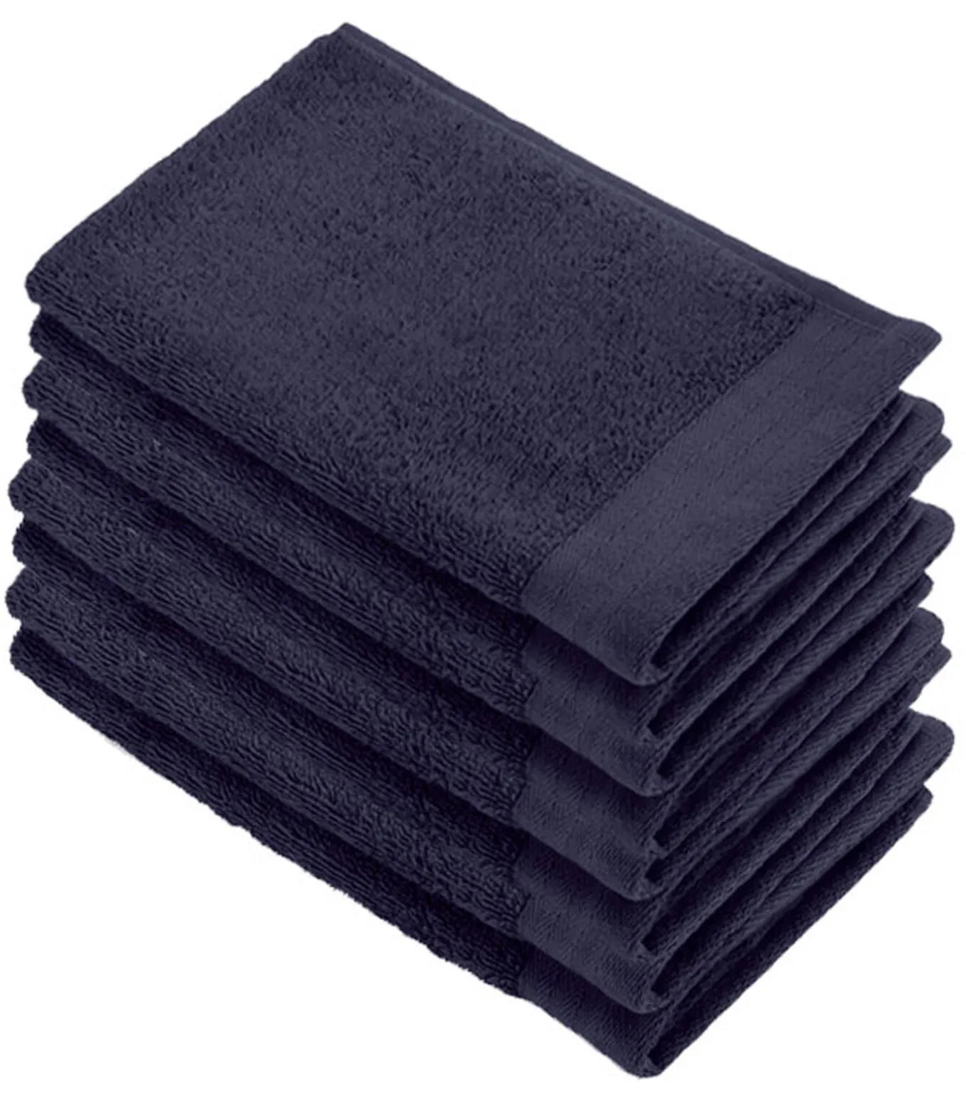 8x Soft Cotton Gastendoekjes Navy