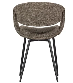 Yossi Eetkamerstoelen Metalen Zwarte Poot - Bruin - Set van 6