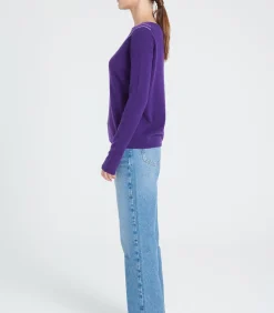 ZAYA 11 Intarsia Peter Pan Collar Trui - 100% kasjmier