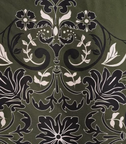 Zijde sjaal met kaki bandana print