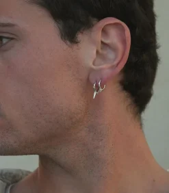 ZILVEREN PIERCING HEREN CREOOL AZCON