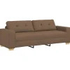 3-Zits Sofa met kussen Bruin Stof