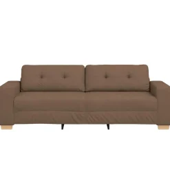 3-Zits Sofa met kussen Bruin Stof