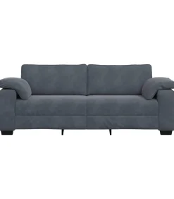 3-zitsbank 178 cm fluweel donkergrijs